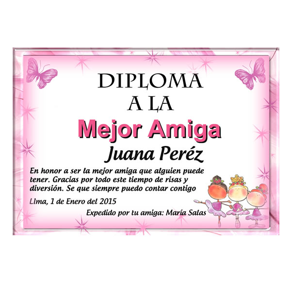 Álbumes 20+ Foto imagenes de diplomas para mejores amigas Actualizar